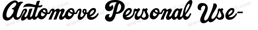 Automove Personal Use字体转换